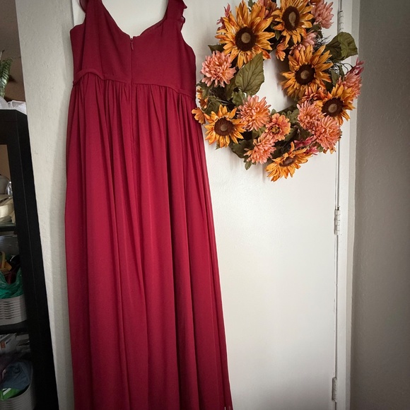 Azazie Stassie Burgundy Bridesmaids Dress